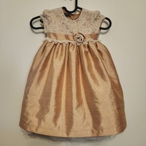 24 Months Kid's Gold Dress